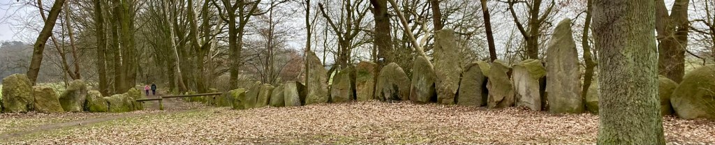 Schuldig landschap. nazi-architectuur: Thingstaette Sachsenhain verden.